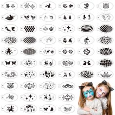 PRICES MAY VARY. Sufficient Face Stencils Kit: the package includes 54 pieces of face painting stencils for kids, available in 54 different styles, including lovely patterns like mermaid, unicorn, leopard, butterfly, bunny, reindeer, pumpkin and more, enough to satisfy your makeup demands and different preferences in daily life Reusable Material for Lasting Service: made of quality plastic, the face paint stencils for kids are sturdy and smooth in structure, easy to clean and use, hardly scratch Face Tracing, Face Paint Stencils, Leopard Butterfly, Tattoo Painting, Stencil Christmas, Stencils For Kids, Christmas Face Painting, Makeup Stencils, Face Painting Stencils