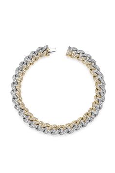 SHAY JEWELRY-2-TONE PAVE DIAMOND MEDIUM LINK BRACELET-WHITE GOLD Shay Jewelry, Metal Choker, Symbolic Jewelry, Discount Jewelry, Work Jewelry, Fine Jewels, Travel Jewelry, June Birth Stone, Jewelry Lover