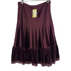 New Free People Plum Dark Purple Velvet Lace Circle Skirt Size 8 New With Tag Length Approx 27” Velvet Lace, Purple Velvet, Circle Skirt, Dark Purple, Color Purple, Plum, Womens Skirt, Free People, Velvet