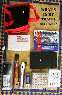 what's in my travel art kit?