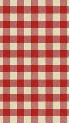 a red and white checkered table cloth