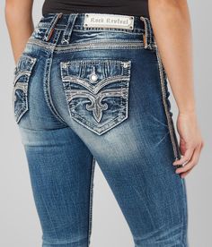 Jeans Women Outfit, Rock Revival Jeans Women, Rock Jeans, Bling Jeans, Country Girls Outfits, Fashion Petite, Women Fashion Edgy, Rock Revival Jeans