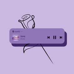 a purple music player with the words spotty on it's side and an arrow pointing