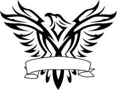 an eagle with wings and a banner that says spirittivvision com on it's side