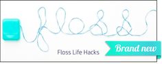 WE KNOW, WE KNOW… We ask you about flossing every time you come visit us! But did you know Dental Floss can actually be used for a lot of other things! #LifeHack Floss Life Hack Dental Facts, Dental Floss, Life Hack, Oral Health, How To Stay Healthy, Did You Know