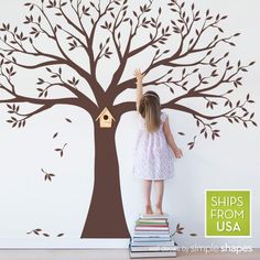 Family Tree Decal for Home and Baby Nursery Mural For Nursery, Family Tree Decal, Family Tree Mural, Interiors Bedroom, Tree Mural, Tree Decals, Family Tree Wall Decal, Photo Wall Gallery, Gallery Wall Inspiration