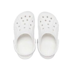 Kids White Baya Croc, Brand New. Tags Were Taken Off And They Are Too Small. Never Worn. Crocs Baya, White Crocs, Platform Clogs, Sport Sandals, Crocs Shoes, Sports Footwear, White White, Kid Shoes, Kids Shoes