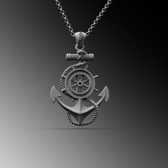 This expertly crafted Silver Navy Sailor Anchor Pendant necklace casts a spell of captivation on all those who wear it! A bold piece for anyone who loves Mythical Jewelry . Buy for yourself or give it as a gift for that special someone in your life! ★Item Details ◆ Material : 925K Sterling Silver ◆ Pendant Height : 1.18 inch x 3 cm ◆ Bail With : Suitable for up to  0.078 inch x 2 mm Chain ◆ Rolo Chain Thickness : 0.059 inch x 1.5 mm | Foxtail Chain Thickness : 0.078 inch x 2 mm ◆ Pendant Weight ( with chain ) : 19 gr ◆ Rolo Chain Weight : 18 Inches - (45cm) = 4.50 Gr 20 Inches - (50cm) = 5Gr 22 Inches - (55cm) = 5.50 Gr 24 Inches - (60cm) = 6.05 Gr 26 Inches - (65cm) = 6.60 Gr 28 Inches - (70cm) = 7.12 Gr ◆ Foxtail Large Chain Weight / 28 Inches - (70cm) : 15 gr ◆ Chain Thickness : 0.078 i Durable Symbolic Jewelry As A Gift, Symbolic Jewelry As A Gift, Mythical Jewelry, Navy Sailor, Anchor Pendant, Necklace Mens, Anchor Necklace, Unique Gifts For Him, Mens Pendant