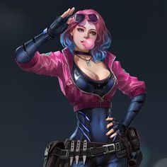 Girl Character Design, Sci Fi Girl, Pink Leather Jacket, Cyberpunk Girl, Girl Character, Arte Cyberpunk, Cyberpunk Art, Cyberpunk 2077