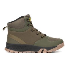 The Junior boots are ready for the weather's versatility and your young one's energetic activities. Designed with metal eyelets, flexible and breathable upper and rugged sole. Rugged Green High-top Boots, Durable Military Waterproof Boots, Durable Khaki Waterproof Boots For Outdoor, Durable Military Boots For Outdoor Activities, Green Waterproof High-top Boots, Durable Military Boots For Hiking, Durable Khaki Outdoor Boots, Durable Khaki Boots For Hiking, Military Style Waterproof Boots With Round Toe For Outdoor