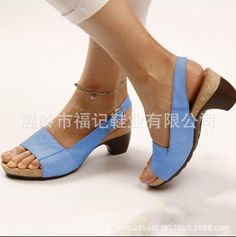 New Autumn Fishmouth Toe Beach Women's Sandals Large Size Women's Shoes Casual Fish Mouth Sandals For Vacation, Beach Season T-strap Sandals With Round Toe, Casual Fish Mouth Sandals For Spring, Summer T-strap Sandals With Medium Width And Round Toe, Comfortable T-strap Sandals With Round Toe For Summer, Blue Open Toe Slingback Sandals For Summer, Summer Beach Slingback Wedge Sandals, Spring Vacation T-strap Sandals With Open Heel, Comfortable Slingback Wedge Sandals For Summer