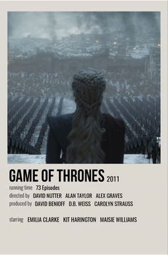 the poster for game of thrones 2011 shows a woman with long hair and braid