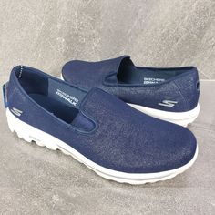 New Skechers Women's Shoes Photos above are that of the exact item you will received.  Please view all pictures for details. Navy Slip-on Sneakers With Cushioned Footbed, Navy Slip-on Comfortable Sneakers, Comfortable Navy Sneakers With Cushioned Footbed, Sporty Blue Slip-on Sneakers With Textured Sole, Comfortable Flat Blue Walking Shoes, Comfortable Navy Sneakers With Round Toe, Navy Comfortable Sneakers With Round Toe, Blue Low-top Walking Shoes With Textured Sole, Navy Slip-on Sneakers With Round Toe