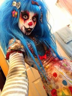 Creepy Clown Makeup, Scary Clown Costume, Clown Halloween Costumes, Scary Clown Makeup, Horror Makeup, Halloween Makeup Inspiration, Evil Clowns