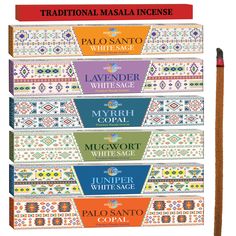 PRICES MAY VARY. BEST SELLING INCENSE STICKS ASSORTMENT - This pack consists of 6 distinct insenses, having 10+ scented sticks each. Each stick is 2x thicker than normal black incense. (Burn Time - 45 min) AGE-OLD MASALA HANDROLLED TECHNIQUE - Sticks made from natural masala comprising of herbs, resins, honey, aromatic wood powder, unlike fragrance dipped synthetic incense. FOR CLEANSING - Palo santo and lavender white sage has sweet earthy scent to help with negative energy cleansing. Mugwort w Incense For Cleansing, Copal Incense, Myrrh Incense, Lavender Incense, Sage Incense, Palo Santo Incense, Scent Sticks, How To Calm Nerves, Earthy Fragrance