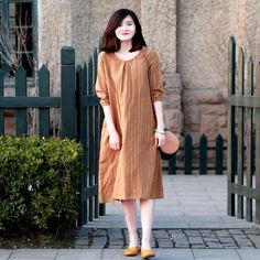 simplelinenlife-casual-summer-long-women-dresses Casual Ramie Linen Spring Dress, Casual Brown Linen Dress With Relaxed Fit, Casual Linen Dress For Fall Beach Outings, Casual Linen Dress For Beach In Fall, Casual Beige Linen Knee-length Dress, Casual Brown Linen Dress For Fall, Casual Brown Linen Midi Dress, Casual Brown Linen Summer Dress, Casual Linen Dress For Fall Daywear