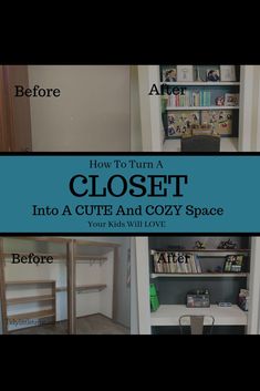 how to turn a closet into a cute and cozy space