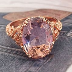 Stone::Pink Sapphire Metal Type:Rose Gold Filled Pink Oval Rings For Party, Rose Gold Oval Rings For Party, Oval Rose Gold Party Rings, Pink Rings For Party, Elegant Pink Gold Party Rings, Rose Gold Jewelry Rings, Wedding Rings Pink Sapphire, Pink Zircon, Gold Color Ring