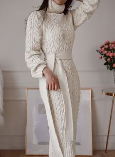 Looks Pinterest, Bodycon Sweater, Bodycon Sweater Dress, Sweater Maxi Dress, Chic Fall Outfits, Long Sweater Dress, Turtleneck Sweater Dress, Sweater Dress Women