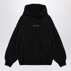 Black Archetype Fleece Hoodie By Balenciaga Features Long Sleeves, Rhinestone Lettering On The Front And Back, A Front Pouch Pocket, Ribbed Edges, Localised Wear And Frayed Design. Model Wears Size S Model Measurements: Height: 179 Cm Chest: 82 Cm Waist: 65 Cm Hips: 90 Cm Size Type: Int Material: Cotton Sku: 2f-767877tqvy1/P_balen-1083_323 Welcome To The Official Luosophy Poshmark Closet! Luosophy Is A Luxury Brand Reselling Company Founded In San Diego, Ca From 2016. All Our Products Are Import Balenciaga Hoodie, Balenciaga Sweater, Sweat Noir, Balenciaga Top, Cristobal Balenciaga, Black Balenciaga, Spanish Fashion, Cotton Hoodie, Design Model