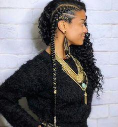 Braided Mohawk Hairstyles, Curly Crochet Hair Styles, Side Braid Hairstyles, Braided Hairdo, Everyday Glam, Ghana Braids, Feed In Braids Hairstyles, Braided Cornrow Hairstyles, Protective Hairstyles Braids