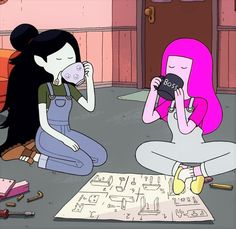 Marceline And Bubblegum Matching Tattoos, Marceline Outfits, Adventure Time Princesses, Matching Tats, ليلو وستيتش, Vampire Queen