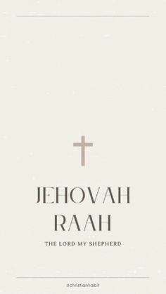 the book cover for the lord my shepherd by jehovai rahi, with a cross on it