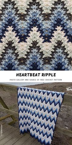 two photos showing the same pattern as they appear to be knitted in different colors