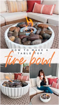 how to make a fire bowl with rocks