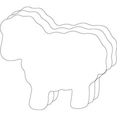 the outline of an elephant on a white background