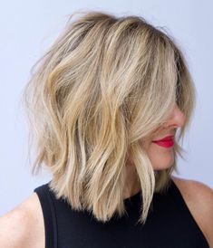 Layered Lob, Hairstyles For Thick Hair, Medium Length Hairstyles, Bob Hairstyles For Thick, Choppy Bob Hairstyles, Layered Bob Hairstyles