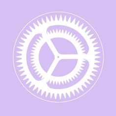 a white circular object on a purple background