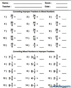 the worksheet for adding fraction to numbers is shown in black and white, which includes