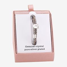 Features: Nickel Free, In A Gift BoxCircumference: 12 InchShape: EmeraldStone Cut: EmeraldMetal Color: Silver TonePendant Length: 11.3mmPendant Width: 9.2mmChain Construction: BraidCare: Wipe CleanStone Type: 1 CrystalBracelet Type: Cord Bracelets, Wrap BraceletsMetal: Pure Silver Over BrassPendant & Charms Type: PendantsCountry of Origin: Imported Adjustable Rectangular Crystal Bracelet Gift, Adjustable Rectangular Crystal Bracelet As A Gift, Adjustable Rectangular Crystal Bracelet For Gift, Braid Wrap, Wrap Bracelets, Cord Bracelets, Pure Silver, Type 1, Wrap Bracelet