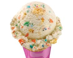 an ice cream cone with sprinkles on top