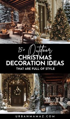 christmas decoration ideas that are full of style for the front porch and entry to your home