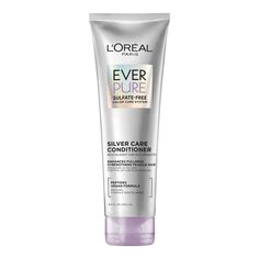 EverPure Silver Care Shampoo and Conditioner nourish natural, color treated, gray and silver hair while revitalizing shine. Sulfate Free, Vegan Formula. L'Oreal Paris Sulfate Free Silver Care Conditioner for Gray Hair, EverPure, 8.5 fl oz; Strengthen and smooth silver and gray hair without weigh down Silver care shampoo and conditioner nourish and revitalize gray hair with volume and bounce Silver care nourishing shampoo and conditioner for natural, mature, or color treated, gray and silver hair Gray And Silver Hair, Hair With Volume, Silver Shampoo, Nourishing Shampoo, Color Treated Hair, Sulfate Free, Volume Hair, Treated Hair, Gray Hair