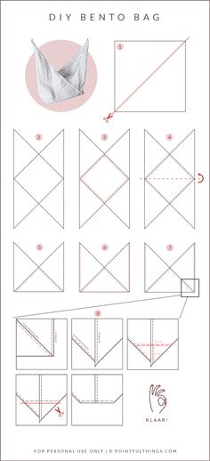 the instructions for how to make an origami bird