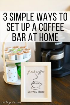 3 Simple Ways to Set up a Coffee Bar at Home Coffee Station At Home, Coffee Bar At Home, Bar At Home, Minimalist Coffee, Coffee Serving, Coffee Nook, Coffee Games, Coffee Bar Home, Coffee Corner