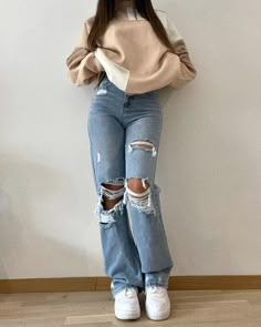 Teenage Outfits, Trendy Fall Outfits, Casual Day Outfits, Outfit Jeans, Trendy Summer Outfits, Causual Outfits