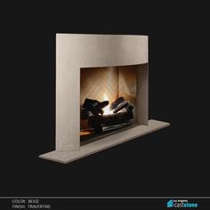 an image of a fireplace that is in the dark