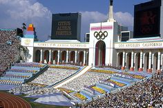 an olympic ceremony in los angeles, california