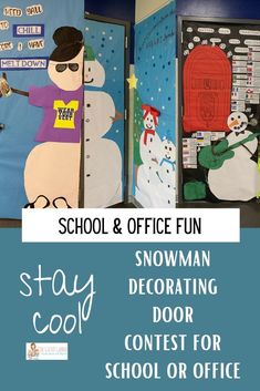 snowman decorating door contest for school or office