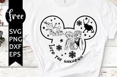 mickey mouse and princess aurora in the snow svg cut file for cricut