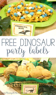 free dinosaur party printables for kids and adults to enjoy in the park or at home