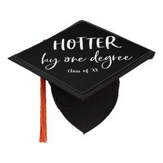 a black graduation cap with the words,'potter lay one degree class of x '