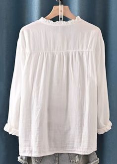 Women White Embroidered Ruffled Button Cotton Shirt SpringFabric: Cotton BlendedSize & Fit: Fit: This garment fits true to size.Length: Size XL measures 26.13"from shoulder to hemBust: Great for any cup size. Waist: Loose Fit. Comfortable room throughout midsection.Hip: Loose Fit - room for hips. Hand Wash Cold. Red Team, Spring Fabric, Spring Women, Comfortable Room, Spring Shirts, Nike Outfits, Orange Black, Unisex Fashion, Cotton Shirt