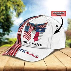 Custom With Name Texas Baseball Cap Hat, Christian Baseball Cap, Religious Cap, Christian Hat - stylish and versatile baseball cap, the perfect accessory to elevate your look. Crafted with both fashion and function in mind, our baseball cap combines bold design with comfortable wearability. Made from high-quality materials, it offers durability and reliability for all your outdoor activities. Whether you're hitting the streets or enjoying a day in the sun, our baseball cap is the perfect choice to complete your outfit with flair. Product Details: - Design: Our custom all-over print baseball cap adds a bold and stylish touch to any outfit, featuring vibrant prints for a unique look. - Construction: Structured with a 5-panel mid-profile design, it offers a seamless front and a plastic snap c Trucker Baseball Cap With Curved Visor For Baseball Season, Trucker Style Baseball Cap With Curved Visor, Trendy Hats For Baseball Season Sports Events, Trendy Hats For Baseball Season, Adjustable Snapback Hat With Curved Bill For Sports Events, Trendy Curved Bill Baseball Cap For Sports Events, Trendy Baseball Cap For Sports Events, Adjustable Trucker Cap, Trendy Snapback Baseball Cap For Sports Events