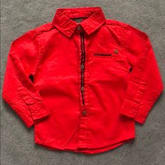 Size 18-24 Months Boy Never Worn No Tags 100% Cotton Machine Washable Red Tops For Fall Playtime, Red Cotton Top For Playtime, Red Tops For Spring Playtime, Red Cotton Tops For Playtime, Bottom Down Shirt, Shirt Color, Kids Shirts, Shirts Tops, Colorful Shirts