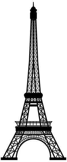 the eiffel tower is shown in black and white